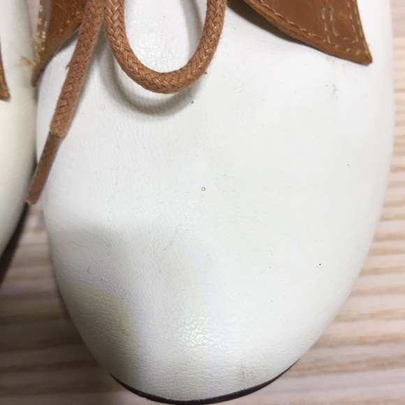 Vintage leather saddle shoe heels - Picture 7 of 10